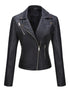 Synthetik Lederjacke für Damen - Modische Motorradjacke für legere Outfits